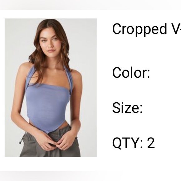 Cropped v shaped top - Picture 4 of 5